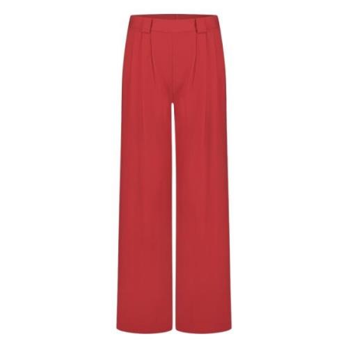 Jane Lushka Röda Wide-Leg Thea Byxor Red, Dam