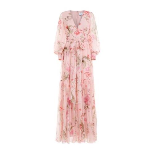 Erdem Silkesklänning Rosa Blommönster Multicolor, Dam
