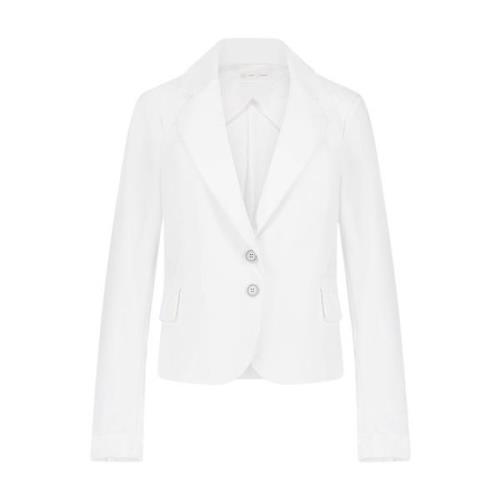 Jane Lushka Vit Teknisk Jersey Blazer White, Dam