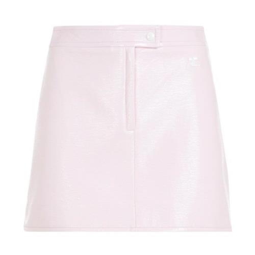 Courrèges Rosa & Lila A-Linje Mini Kjol Pink, Dam