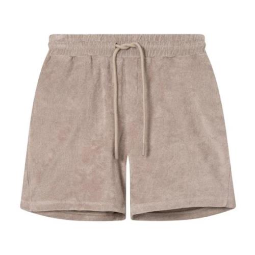 Nikben Terry Toweling Mid-Length Shorts Beige, Dam