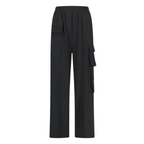 Jane Lushka Cargo-stil Breda Byxor | Svart Black, Dam