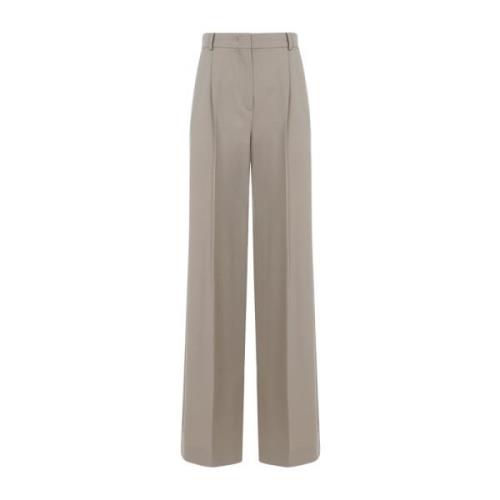 Max Mara Beige Wide Leg Wool Pants Beige, Dam