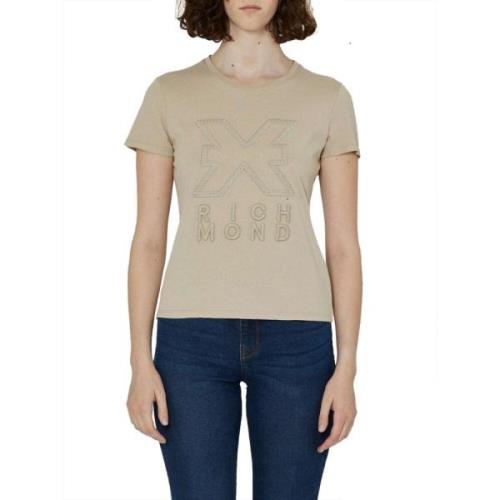 Richmond Casual T-shirt i Almond Milk Beige, Dam