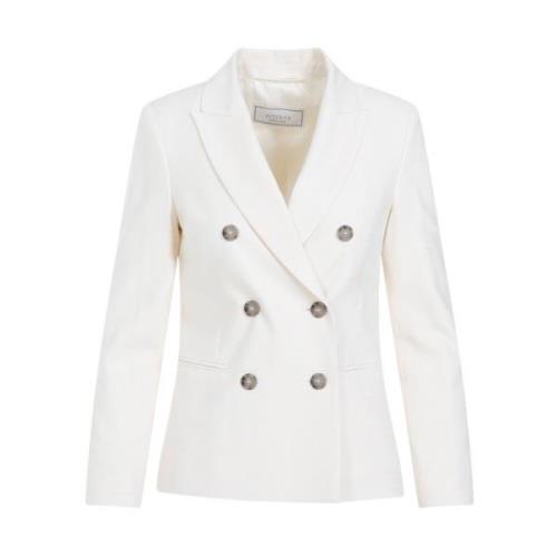 Peserico Beige Double-Breasted Jacket Beige, Dam