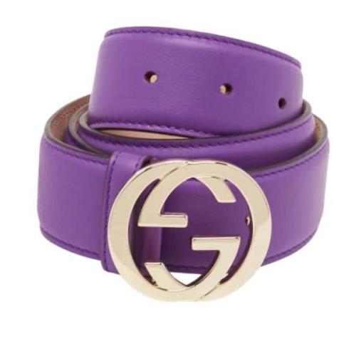 Gucci Vintage Pre-owned Laeder skrp Purple, Dam