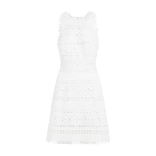 Ermanno Scervino Vit Macramé Klänning Utställd Kjol White, Dam