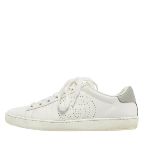 Gucci Vintage Pre-owned Laeder sneakers White, Dam