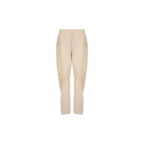 Takaturna Slim-Fit Soft Grain Byxor Beige, Dam