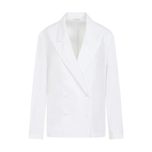 Dries Van Noten Vit Bomull Caplana Skjorta White, Dam