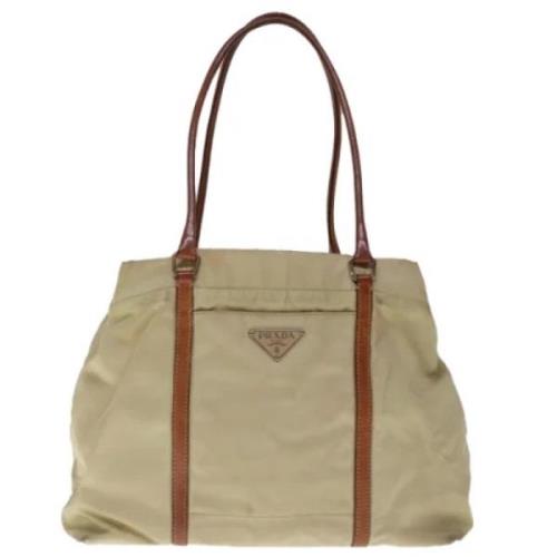 Prada Vintage Pre-owned Tyg totevskor Beige, Dam