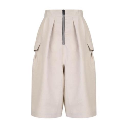 Takaturna Stiliga Sandy Beige Sommar Shorts Beige, Dam