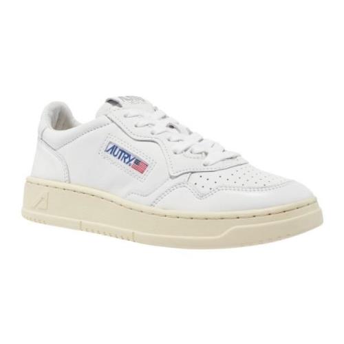 Autry Vintage Stil Låg Topp Sneakers White, Herr