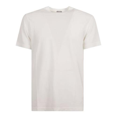 Zanone Vit Bomull Crew Neck T-shirt White, Herr