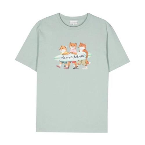 Maison Kitsuné Stiliga Herr T-Shirts & Polos Kollektion Green, Herr