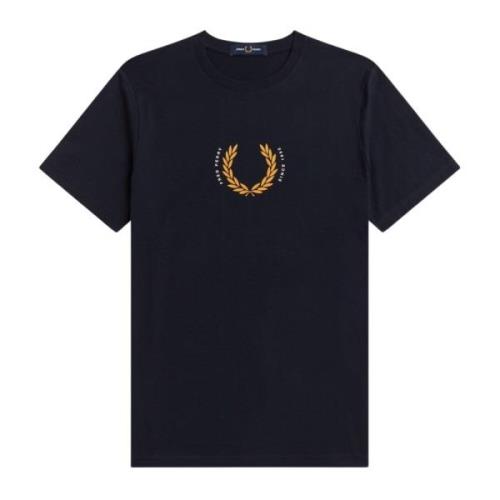 Fred Perry Lagerkrans T-shirt Navy Blue, Herr