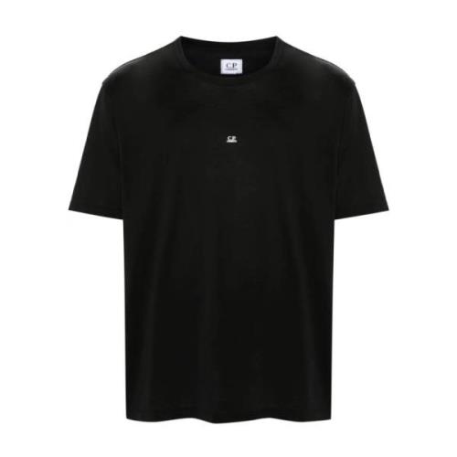 C.p. Company Svarta T-shirts Polos Ss24 Black, Herr