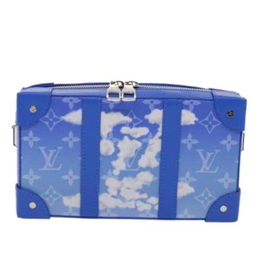 Louis Vuitton Vintage Pre-owned Canvas axelremsvskor Blue, Dam