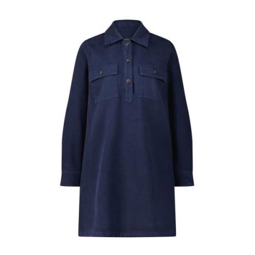 A.p.c. Kort Skjortklänning Blue, Dam