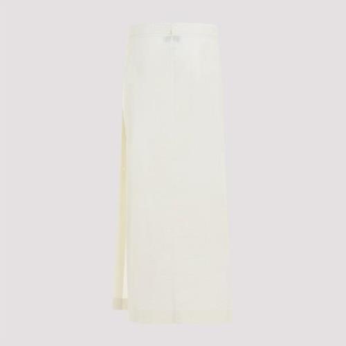 Lemaire Lång Wrap-Kjol Citronglasyr Beige, Dam