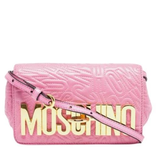 Moschino Pre-Owned Pre-owned Laeder crossbodyvskor Pink, Dam