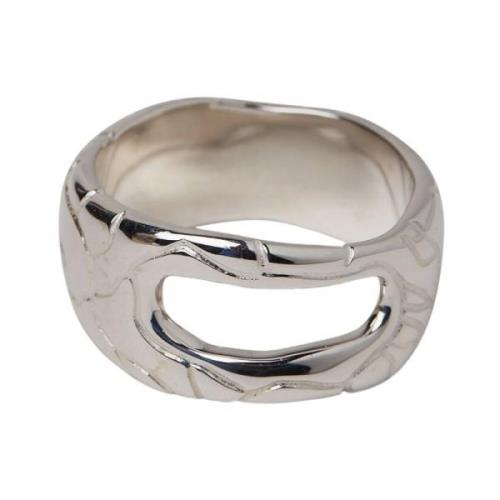 Octi Silver Globe Ring med Utskuret Motiv Gray, Unisex
