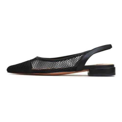 Cesare Gaspari Elegant Slingback Ballet Pumps Black, Dam