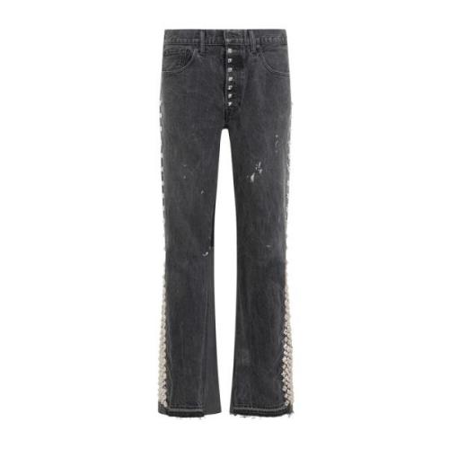 Gallery Dept. Svart Studded Flare Jeans Black, Herr