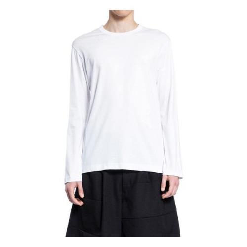 Comme des Garçons Vit Stickad T-shirt med Långa ärmar White, Herr