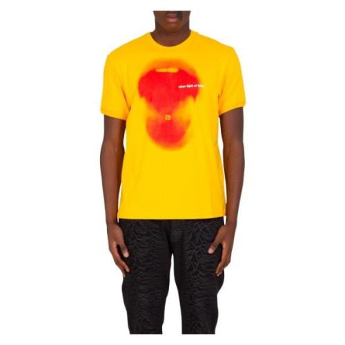 Misbhv Psykedeliskt Tryck T-shirt Yellow, Herr