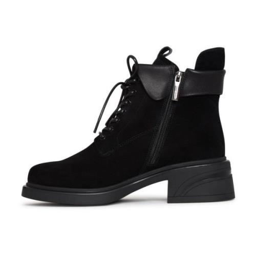 Cesare Gaspari Klassiska Blockklack Ankelboots Black, Dam