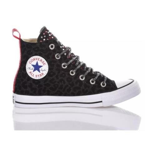 Converse Handgjorda Svart Röd Sneakers Black, Dam