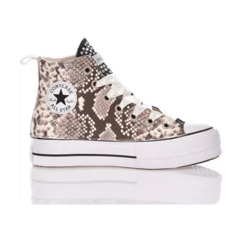 Converse Handgjorda Beige Svarta Sneakers Multicolor, Dam