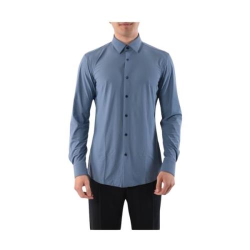 Hugo Boss Slim Fit Stretch Fabric Shirt Blue, Herr