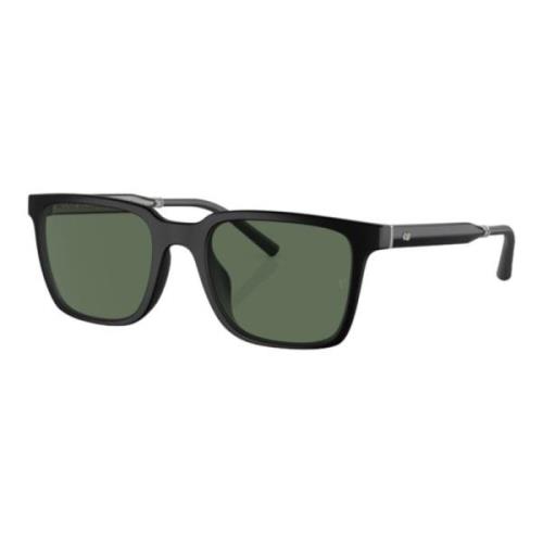 Oliver Peoples Polariserade Gröna Solglasögon Semi Matt Svart Black, H...