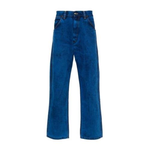 Vivienne Westwood Blå Acid Wash Denim Jeans Blue, Herr