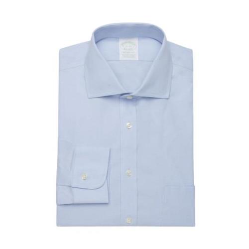 Brooks Brothers Milano Fit Non-Iron Skjorta, English Spread Krage Blue...