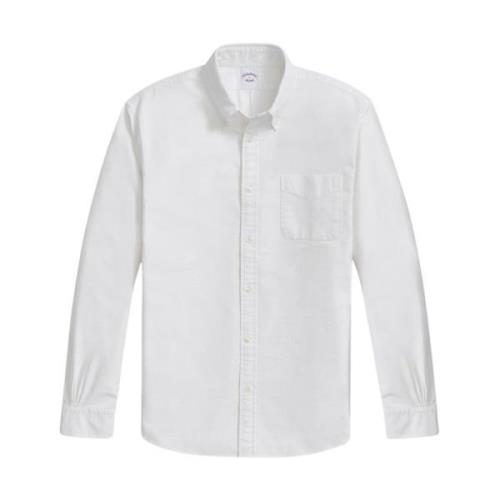 Brooks Brothers Vit Regular Fit Oxford Cloth Fredag Sport Skjorta med ...