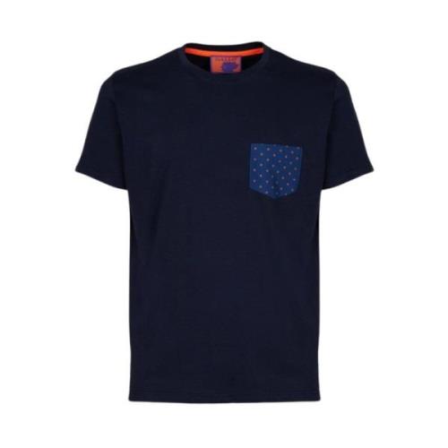 Gallo Blå prickig T-shirt Blue, Herr