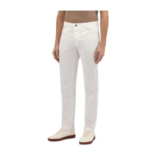 Brooks Brothers Vita Stretch Bomull Fem-Ficka Byxor White, Herr