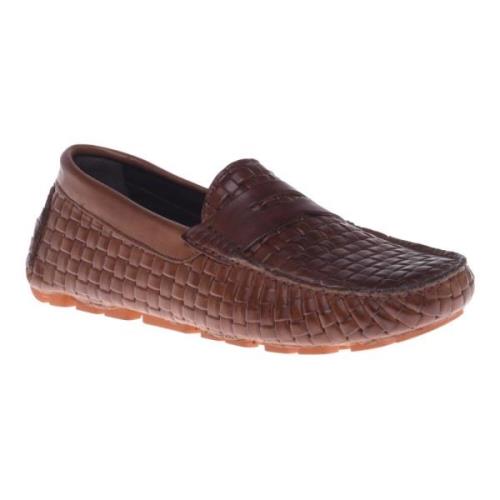 Baldinini Brown woven print loafer Brown, Herr