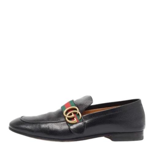 Gucci Vintage Pre-owned Tyg lgskor Black, Dam