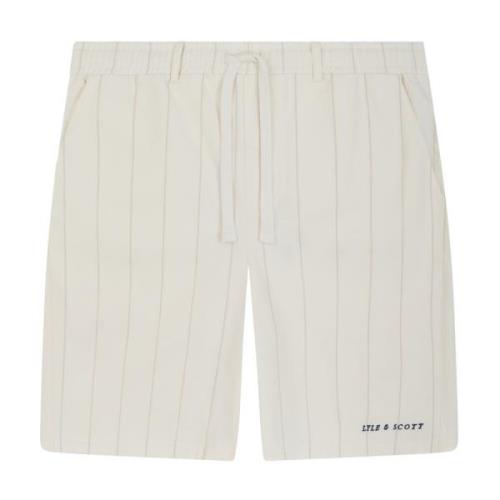 Lyle & Scott Pinstripe Shorts Beige, Herr