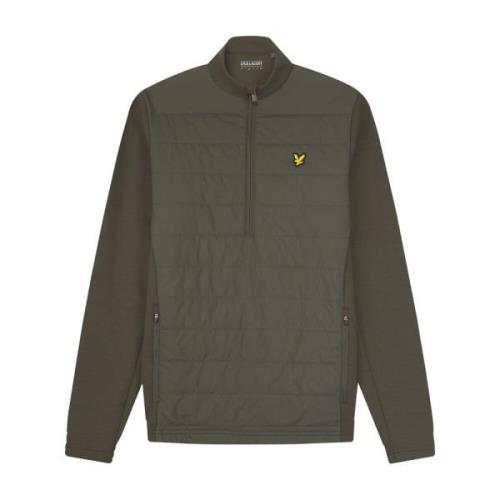 Lyle & Scott Quiltad Zip Midlayer Green, Herr