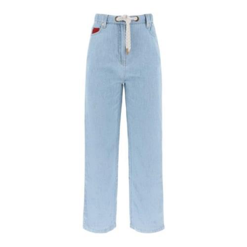 Agnona Straight Jeans Blue, Dam