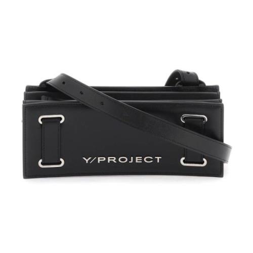 Y/Project Mini Accordion Crossbody Väska Black, Dam