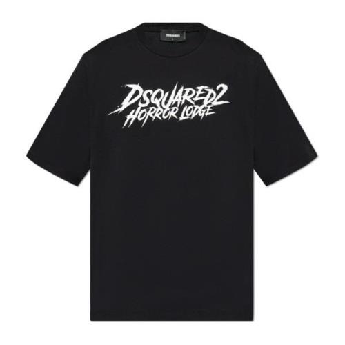 Dsquared2 T-shirt med logotyp Black, Herr