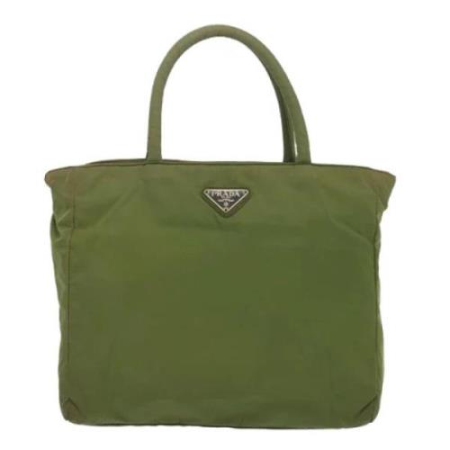 Prada Vintage Pre-owned Tyg prada-vskor Green, Dam