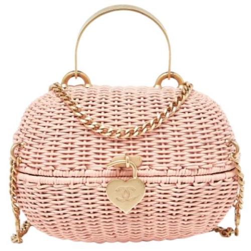 Chanel Vintage Pre-owned Tyg chanel-vskor Pink, Dam