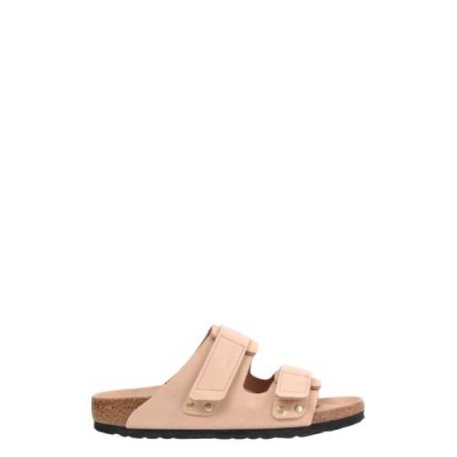 Birkenstock Beige Sandaler med Nubuckläder Överdel Beige, Dam